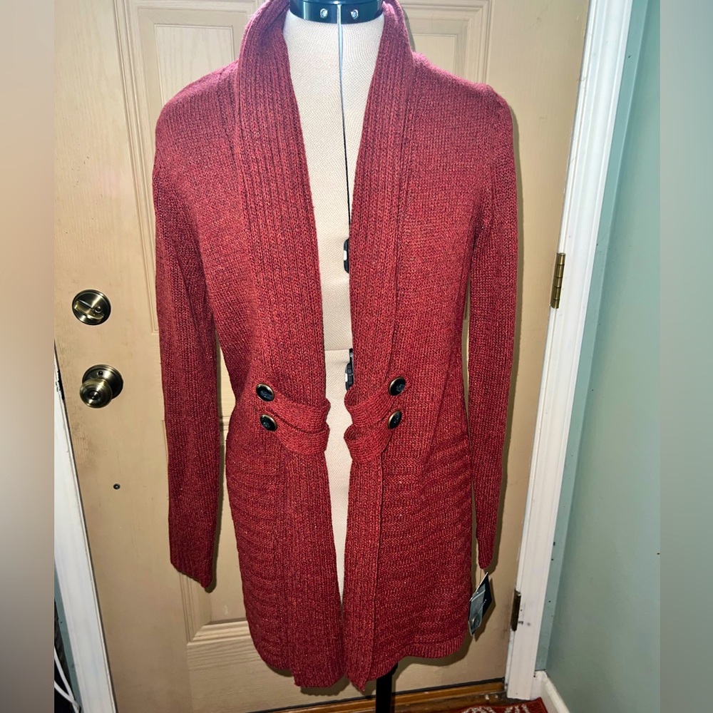 Fortune & Ivy Cardigan NWT Burgundy Small